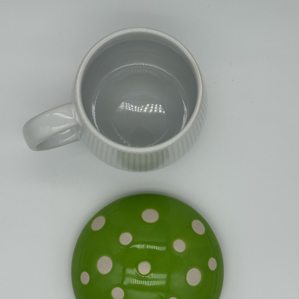 World Market Green and White Mushroom Ceramic Mug - Picture 4 of 4